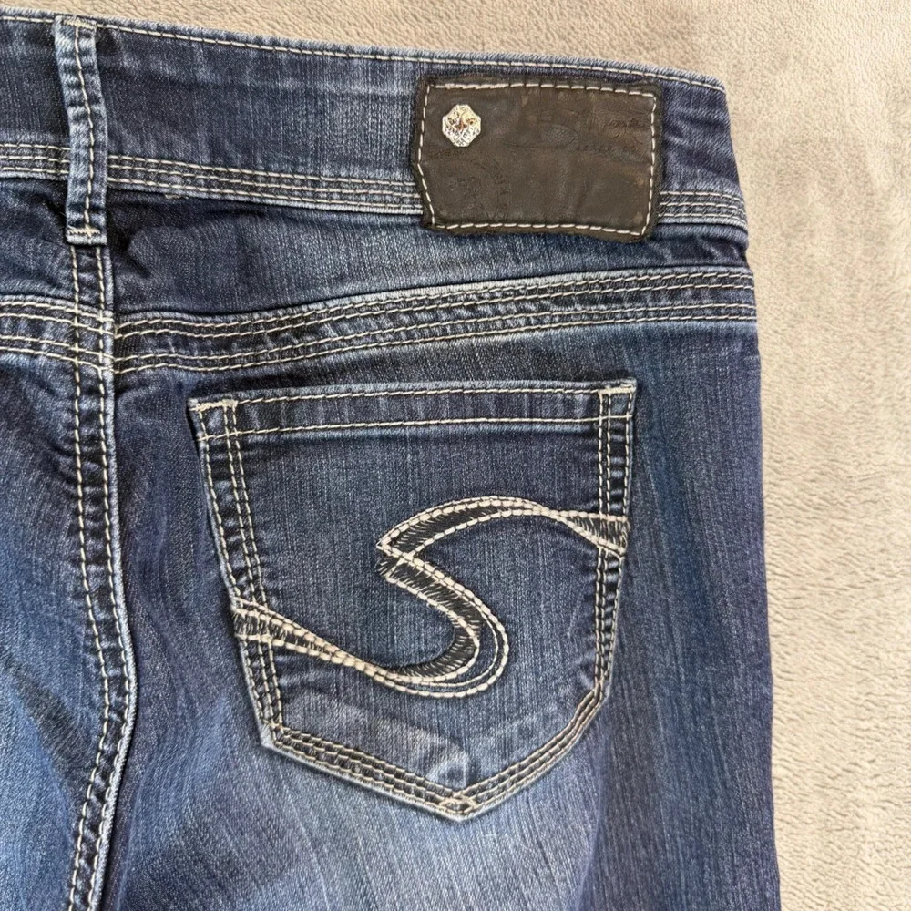Silver Jeans Suki Straight‎ Leg Jeans Women's Size 28x32 Blue Dark Wash Denim